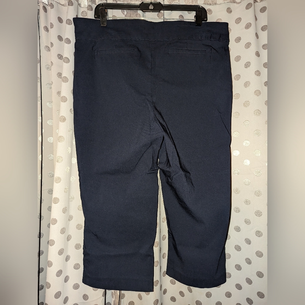 Napa Valley Navy Crop Pant 18 - Picture 2 of 9